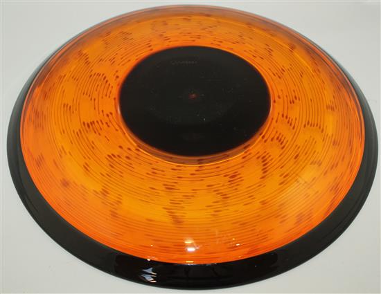 A Murano glass dish, by Cenedese, c.1960s, 38.5cm